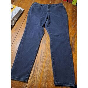 Size 14W 32 Nine West Jeans Cigarette Fit Skinny Denim Blue Jeans with Pockets
